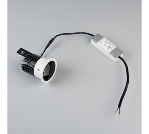 Встраиваемый светильник Arlight DL-VEILA-R63-8W Warm3000 (Белый RAL9003, A44x46 deg, 230V) (IP20 Металл) 064957