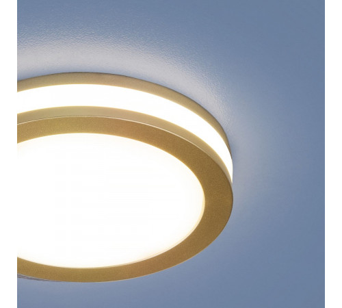 Встраиваемый светодиодный светильник Elektrostandard DSKR80 5W 4200K SGD золото матовый 4690389041303