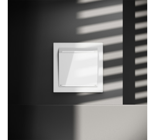 Выключатель встраиваемый Voltum S70 карточный 16А, (белый глянцевый) VLS010701