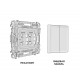 Комплект механизма 2-клавишного перекрестного выключателя 10A-250V Alfa Сталь матовый Quant Ambrella Volt MA503030 (AP5030, VM125)