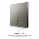Выключатель кинетический 2кл., IP44, 2,4 ГГц, Smart, сер. Apeyron 04-79
