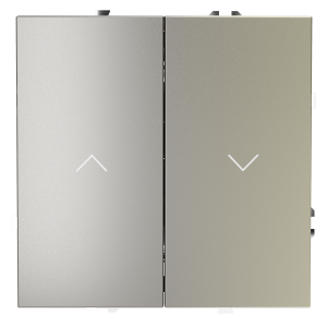 Выключатель встраиваемый Voltum S70 для жалюзи 10А, (шелк) VLS020704