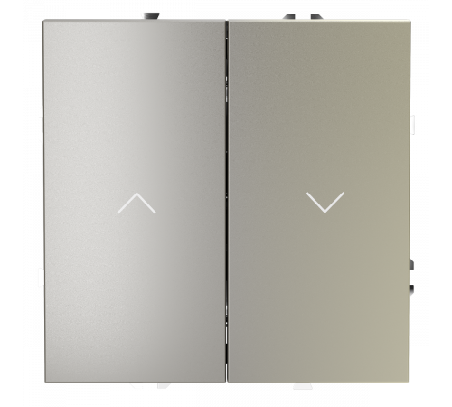 Выключатель встраиваемый Voltum S70 для жалюзи 10А, (шелк) VLS020704