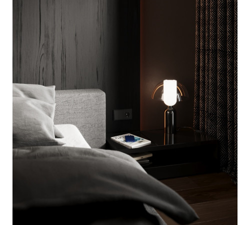 Перекрестный переключатель встраиваемый Voltum S70 двухклавишный 10А, (графит) VLS020507