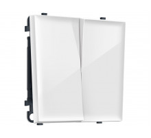 Комплект механизма 2-кл выключателя SIGMA Белый глянец 10A-250V QUANT PRO Ambrella Volt MS103010 (SP1030, PR115)