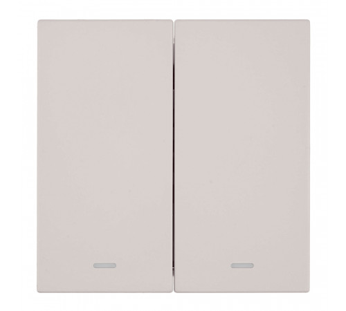 Выключатель 2-клавишный c индикатором (механизм) Stekker Мия 250В 10А RSW10-3102-10 пудровый жемчуг 50476