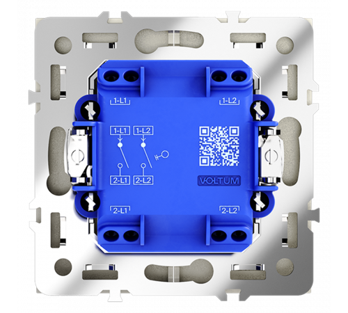 Выключатель двухклавишный Voltum S70 VLS020105 Выключатель двухклавишный Voltum S70 VLS020105