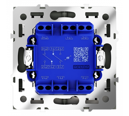 Проходной переключатель двухклавишный с подсветкой Voltum S70 VLS020407 Проходной переключатель двухклавишный с подсветкой Voltum S70 VLS020407