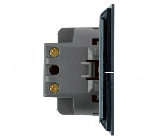 Выключатель 2-клавишный (механизм) Stekker Мия 250В 10А RSW10-3104-05 черный бархат 50443