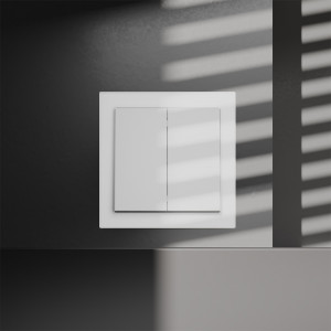 Перекрестный переключатель двухклавишный встраиваемый VOLTUM S70 VLS020502