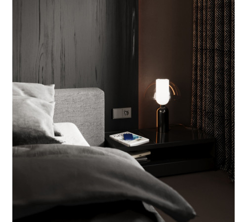 Перекрестный переключатель встраиваемый Voltum S70 двухклавишный 10А, (кашемир) VLS020503