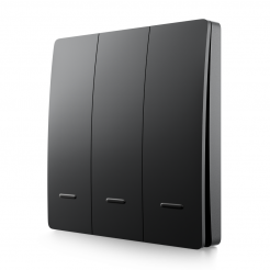 Выключатель кинетический 3кл., IP44, 2,4 ГГц, Smart, чер. Apeyron 04-83