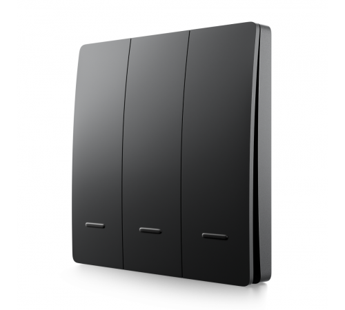 Выключатель кинетический 3кл., IP44, 2,4 ГГц, Smart, чер. Apeyron 04-83