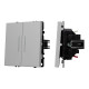 Выключатель 2 кл подсветка софт-тач никель Arlight SWT-MK02-SFPL-L-IS (250V, 10A) 059418(1)