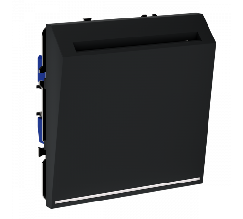 Выключатель встраиваемый Voltum S70 карточный 16А, (черный матовый) VLS010708