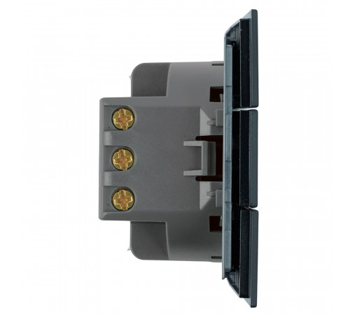 Выключатель 3-клавишный (механизм) Stekker Мия 250В 10А RSW10-3108-05 черный бархат 50444