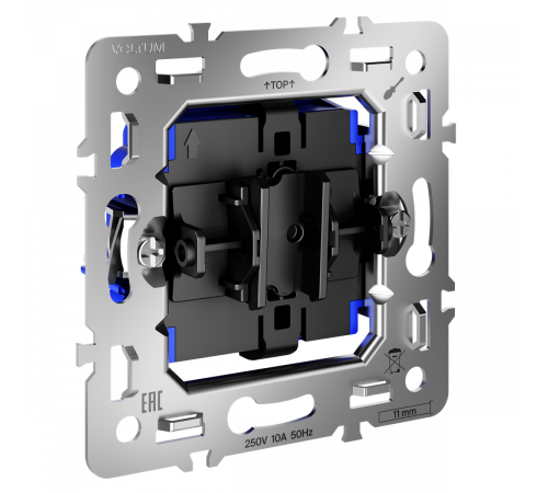 Механизм выключателя одноклавишного 10А Voltum S70 VLS0101M