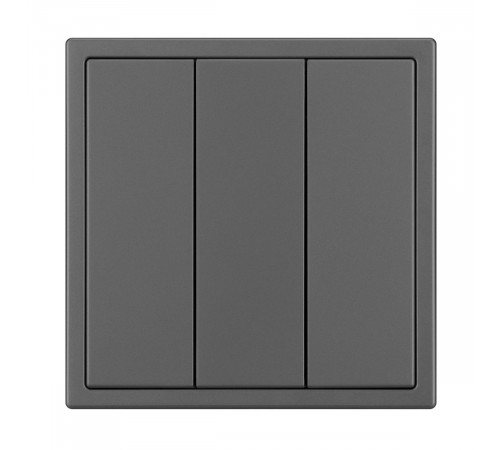 Механизм выключателя трехклавишный непроходной Arlight SWT-NOBE-MK03-SFPL-GR (230V, 10A) (Серый базальт) 061799