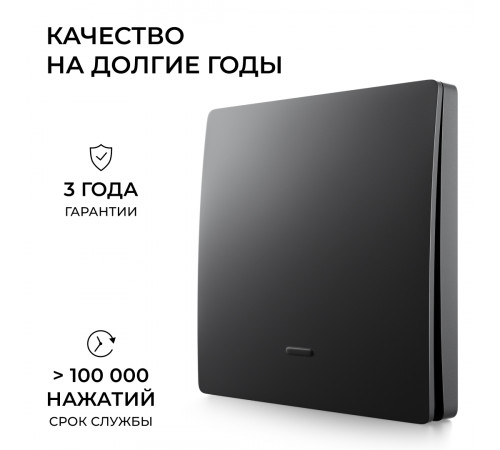 Выключатель кинетический 1кл., IP44, 2,4 ГГц, Smart, чер. Apeyron 04-81