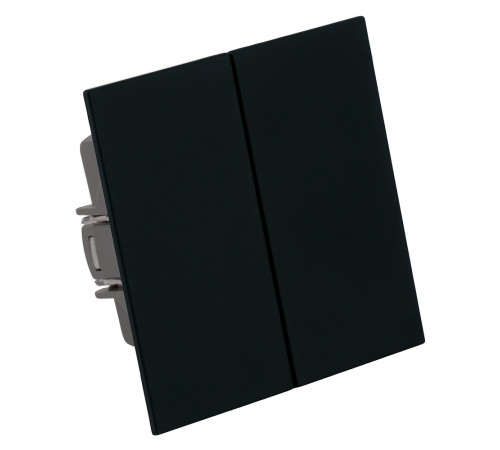 Переключатель 2-клавишный (механизм) Stekker Мия 250В 10А RSW10-3107-05 черный бархат 50448