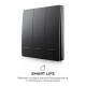 Выключатель кинетический 3кл., IP44, 2,4 ГГц, Smart, чер. Apeyron 04-83