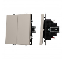 Механизм выключателя двухклавишный проходной Arlight SWT-NOBE-MKP2-SFPL-CA (230V, 10A) 059422