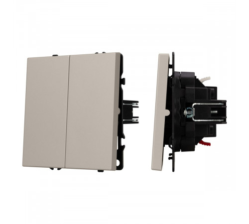 Механизм выключателя двухклавишный проходной Arlight SWT-NOBE-MKP2-SFPL-CA (230V, 10A) 059422