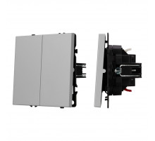 Механизм выключателя двухклавишный проходной Arlight SWT-NOBE-MKP2-SFPL-IS (230V, 10A) 059423
