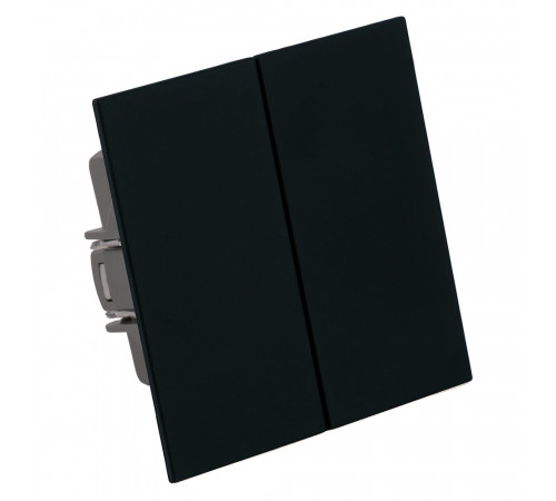 Выключатель 2-клавишный (механизм) Stekker Мия 250В 10А RSW10-3104-05 черный бархат 50443