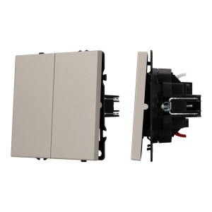 Выключатель звонковый 2 кл софт-тач кашемир Arlight SWT-MKR2-SFPL-CA (250V, 10A) 061785(1)