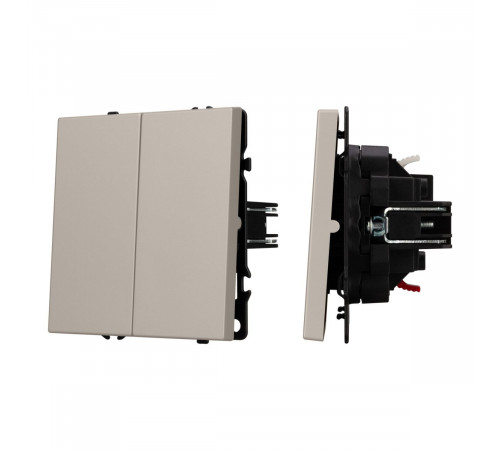 Выключатель звонковый 2 кл софт-тач кашемир Arlight SWT-MKR2-SFPL-CA (250V, 10A) 061785(1)