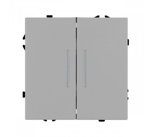 Механизм выключателя двухклавишный проходной Arlight LED SWT-NOBE-MKP2-SFPL-L-IS (230V, 10A) 059415