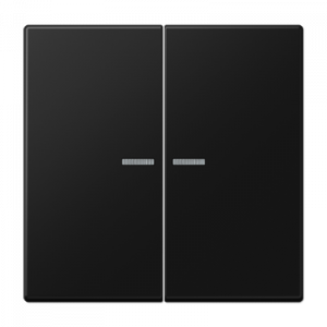 Клавиша 2-ная с 2-мя линзами, цвет матовый черный Jung LS995KO5SWM