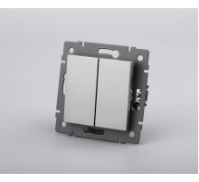 Механизм выключателя двухклавишный непроходной Arlight SWT-MK02-PL-GR-V (250V, 10A) 049889