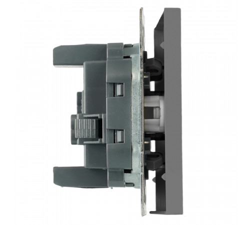 Выключатель 1-клавишный (механизм) СЗК Stekker Эмили 250В 10АRSW10-5103-10ZK платиново-серый soft touch 50238