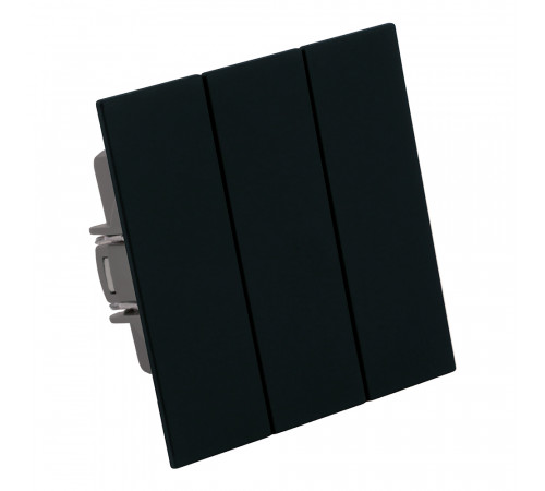 Выключатель 3-клавишный (механизм) Stekker Мия 250В 10А RSW10-3108-05 черный бархат 50444