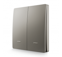 Выключатель кинетический 2кл., IP44, 2,4 ГГц, Smart, сер. Apeyron 04-79