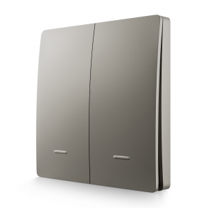 Выключатель кинетический 2кл., IP44, 2,4 ГГц, Smart, сер. Apeyron 04-79