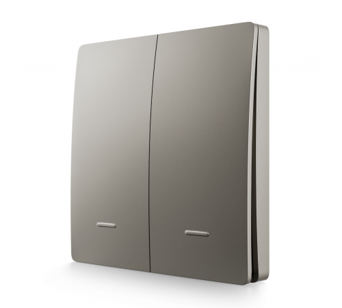 Выключатель кинетический 2кл., IP44, 2,4 ГГц, Smart, сер. Apeyron 04-79