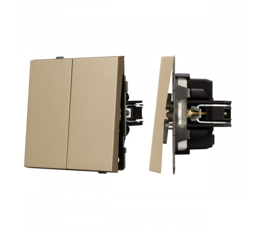 Механизм выключателя двухклавишный непроходной Arlight SWT-TENDO-MK02-SFPL-GD (230V, 10A) 054545 Механизм выключателя двухклавишный непроходной Arlight SWT-TENDO-MK02-SFPL-GD (230V, 10A) 054545