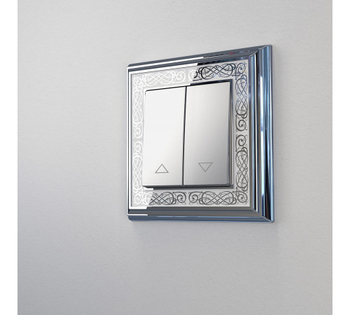 Выключатель жалюзи Werkel серебряный W1124506 4690389155987