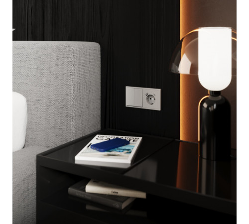 Перекрестный переключатель двухклавишный встраиваемый VOLTUM S70 VLS020502