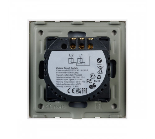Выключатель сенсорный Arlight SWT-OMALI-S02-ZB-WH (250V, 10A, Zigbee) 050041 Выключатель сенсорный Arlight SWT-OMALI-S02-ZB-WH (250V, 10A, Zigbee) 050041
