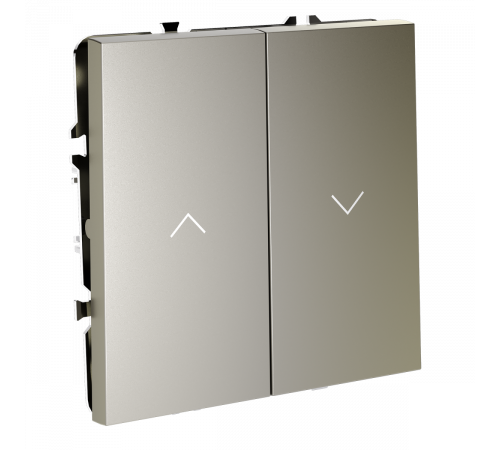 Выключатель встраиваемый Voltum S70 для жалюзи 10А, (шелк) VLS020704