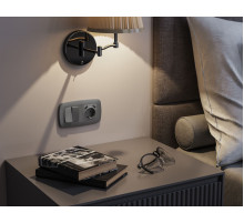 Комплект механизма 2-клавишного перекрестного выключателя Ambrella Volt 10A-250V OMEGA MO653030 Антрацит серый QUANT (OP6530, VM125)