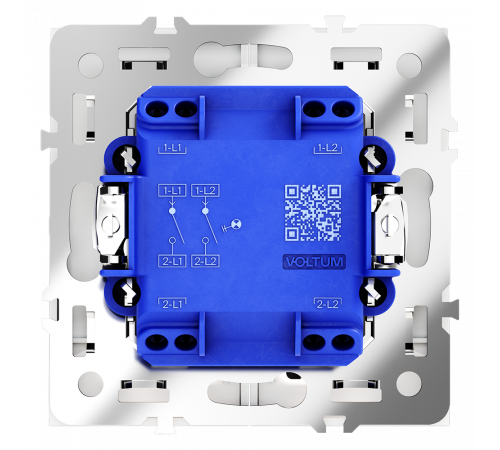 Выключатель двухклавишный с подсветкой Voltum S70 VLS020202 Выключатель двухклавишный с подсветкой Voltum S70 VLS020202