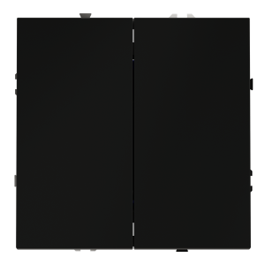 Перекрестный переключатель встраиваемый Voltum S70 двухклавишный 10А, (черный матовый) VLS020508