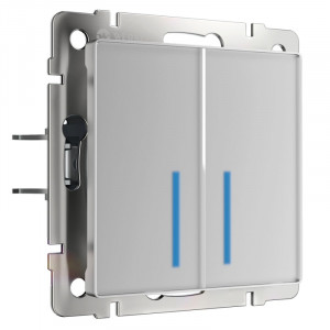 Сенсорный выключатель двухклавишный с подсветкой Werkel 4690389179563 W4520006