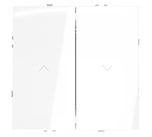 Выключатель встраиваемый Voltum S70 для жалюзи 10А, (белый глянцевый) VLS020701