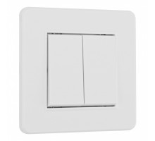 Выключатель двухклавишный Arte Milano SET16-1-30-2 white
